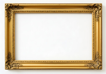 Gold Ornate Frame Vintage Antique Elegant Design Decoration Empty