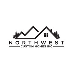 The Northwest Custom Home logo blends craftsmanship and nature, symbolizing quality, elegance, and rustic charm. Ideal for builders, contractors, or real estate in the Pacific Northwest.

