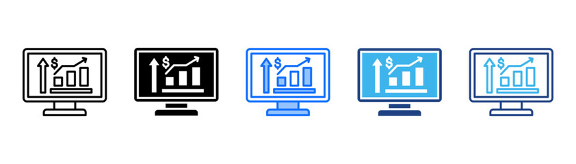 Volatility Icon Set With Multiple Style Collection 