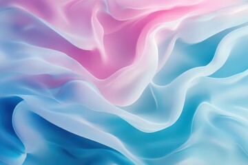 Obraz premium Abstract flowing fabric in blue and pink colors