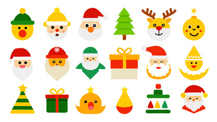 Obraz premium Santa Claus emoji wearing a cute Christmas hat spreading joy during the season