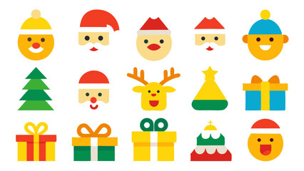 Santa Claus Emoji Wearing an Iconic Christmas Hat for Seasonal Joy