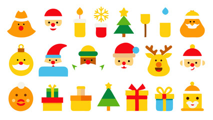 Naklejka premium Charming Santa Claus Emoji Wearing a Xmas Hat to Spread Christmas Cheer