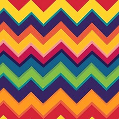 Fototapeta premium Colorful zigzag pattern with vibrant hues.