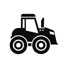 a bobcat tractor icon of silhouette vector illustration on white background