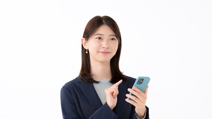 Fototapeta premium 女性 スマートフォン