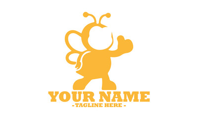 bee with honey logo vector graphic. vector illustration of a detailed bee honey, cute bee vector and bee logo design