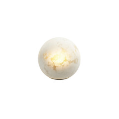 Illuminated Spherical Table Lamp with Gold Accents