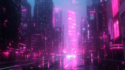 Fea Magenta Electric Design Black And Cyberpunk-Inspired