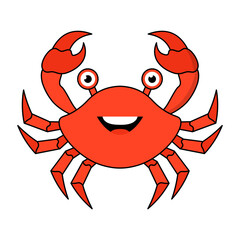 Crab Flat Illustration