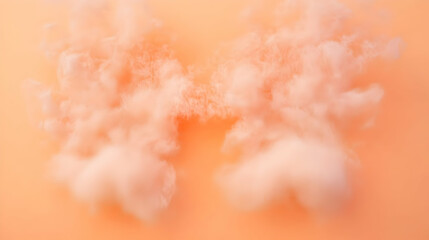 Fototapeta premium Delicate Pastel Clouds On Peach Background