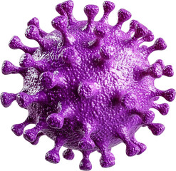 Purple Virus Structure Illustration