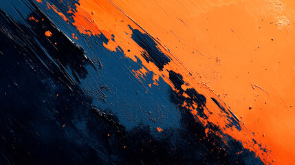 Orange Sunset Blue Aesthetic Abstract And Royal Modern