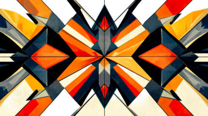 Abstract Geometric Composition With Triangle Shapes, cut out transparent