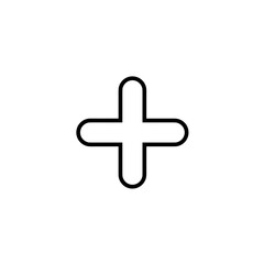 Fototapeta premium Plus sign icon outline for mobile interface