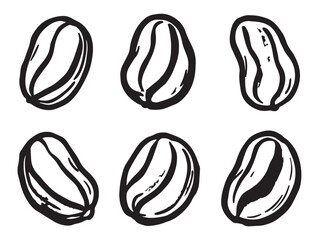 Minimalist dried grapes fruit line drawing for design