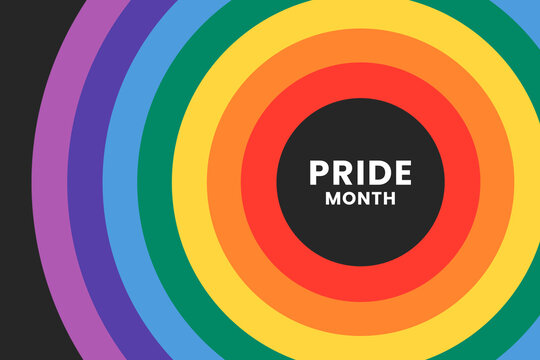 Pride Month in June. Original color symbol of gay pride concept background. LGBTQ multicolored rainbow gay flag, high resolution poster	