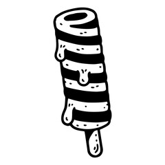 leaky striped ice cream outline