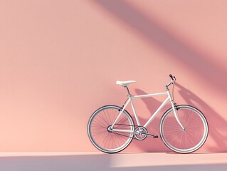 Fototapeta premium Pink Wall Bicycle