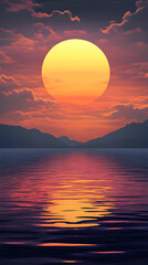 The Tranquil Symphony of Twilight: A Silhouette of Nature at Sundown