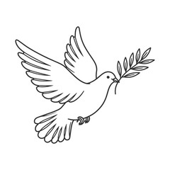 Peace symbol, dove icon vector template.