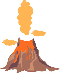 Volcano Mountaint Illustration