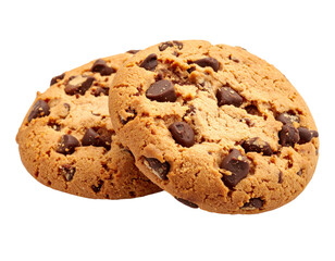 chocolate chip cookie on transparent background
