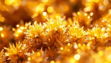 Fototapeta premium Golden flora close-up