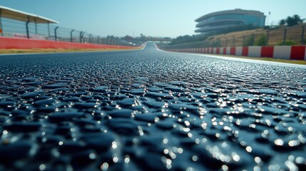 Race Track Asphalt Close-Up: A Glimpse into the World of Motorsport