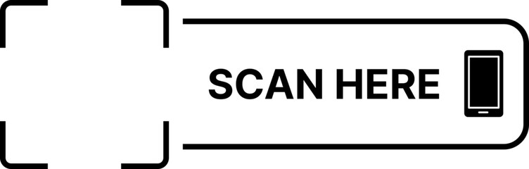 Black scan here frame