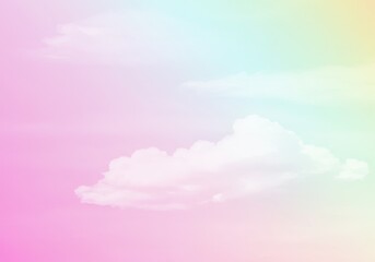 Pastel Sky Background with Soft Clouds in Dreamy Light