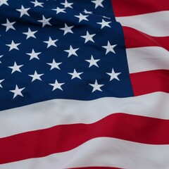 Patriotic Fabric Waving American Flag Stars Stripes Nation Symbol