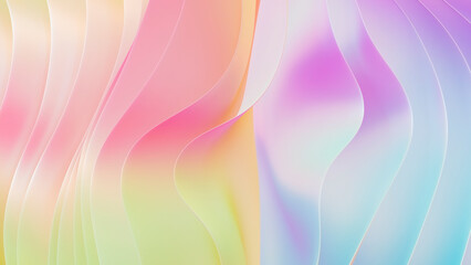 Pastel fabric with waves exudes serenity and grace