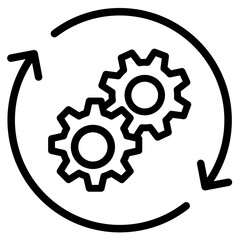 Processing icon in vector illustration