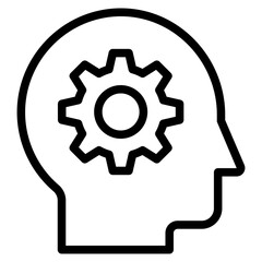 Critical thingking icon in vector illustration