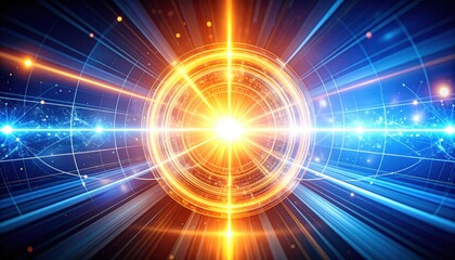 Obraz premium Abstract Light Energy Burst with Lines