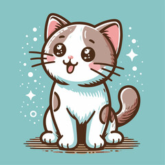 Cute cat illustration