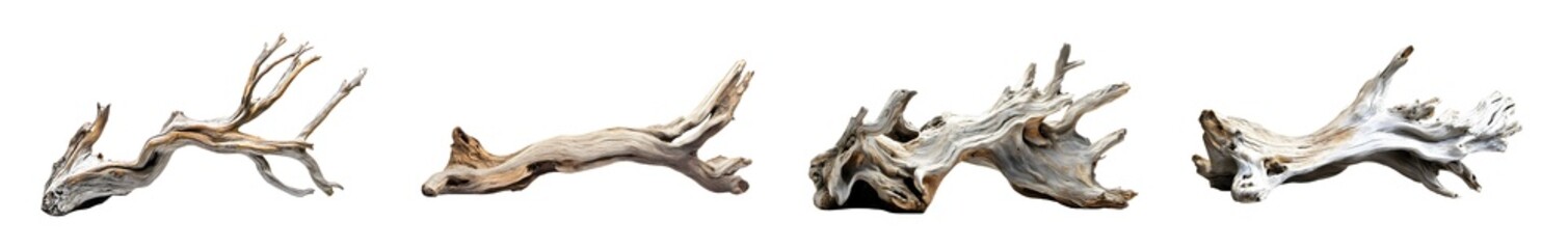 Collection of stylized, abstract sculptures in various poses, set against a transparent background