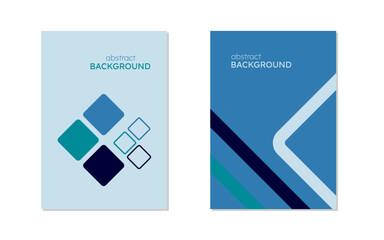 minimalist flat geometric abstract white background with blue and green template design for cover, brochure, poster, flyer