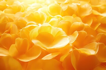 Close-up view of many vibrant yellow flower petals.