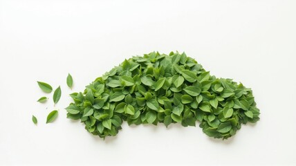 Eco-friendly car design using leaves studio setting organic concept