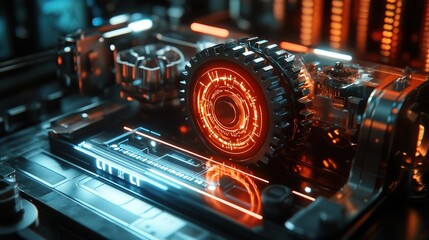 Fototapeta premium Futuristic Technology and Engineering