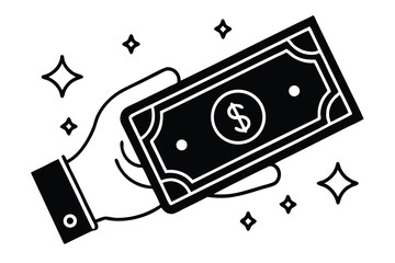 Bags of money or cash savings flat vector icon for financial apps and websites