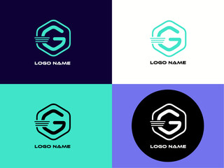 Modern Hexagonal Letter G Logo for Business and Branding