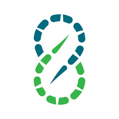 infinite number infinity logo design