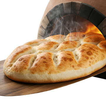 Taboon Bread Fresh Out of Traditional Clay Oven (Variant 2)