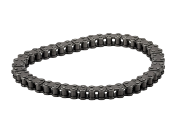 Motorcycle Chain Roller Chain Sprocket Drive Chain Parts isolated on transparent background