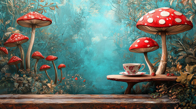 Fototapeta alice in wonderland background