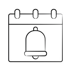 Get a sight of this hand drawn icon of appointment calendar with reminder bell