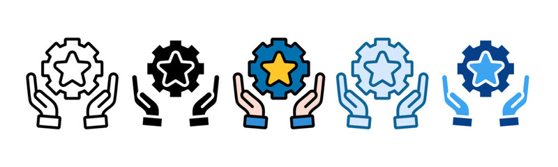 Reputation Management Icon Set Multiple Style Collection
